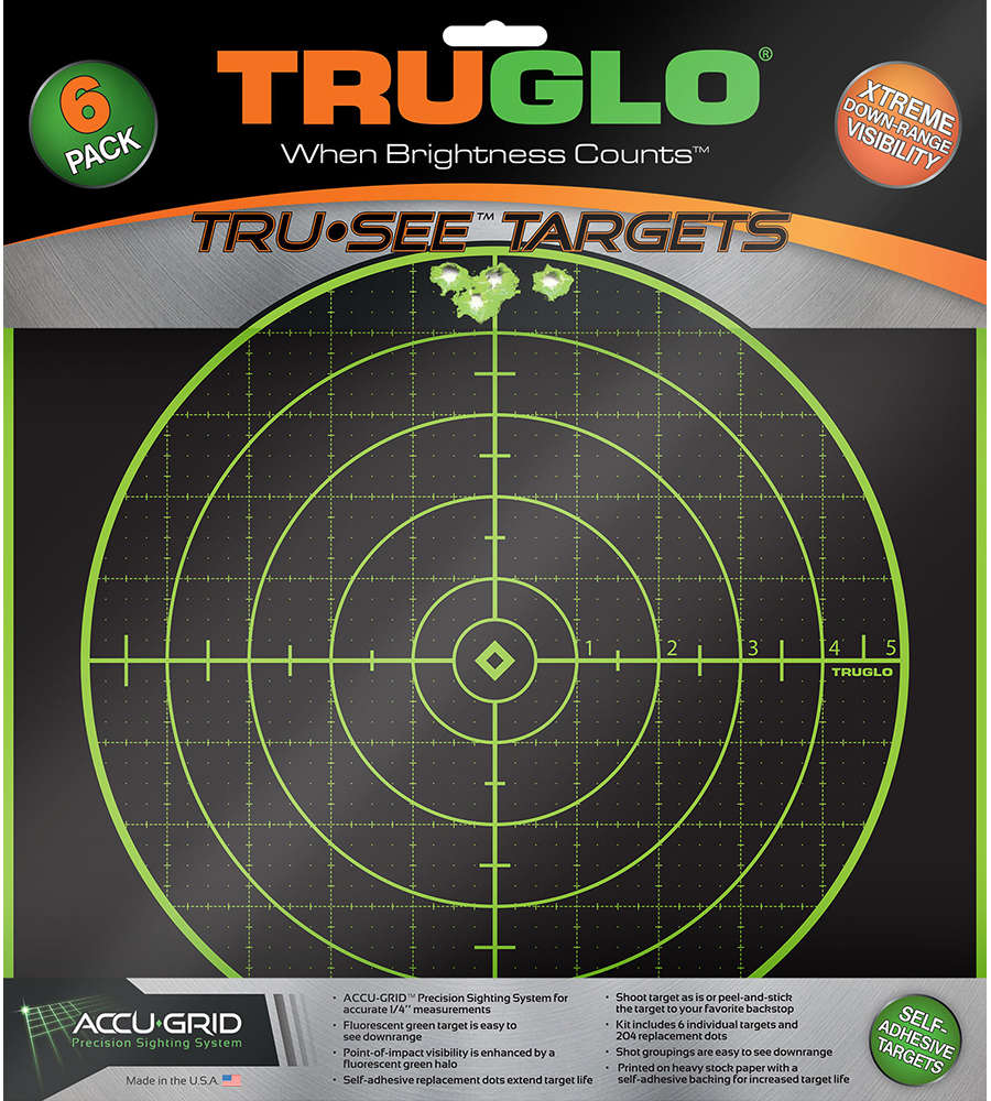 Targets Truglo Heavy Paper TRU TG-10A6      TRU-SEE TARGET 100YRD  6PK • Model: Heavy Paper