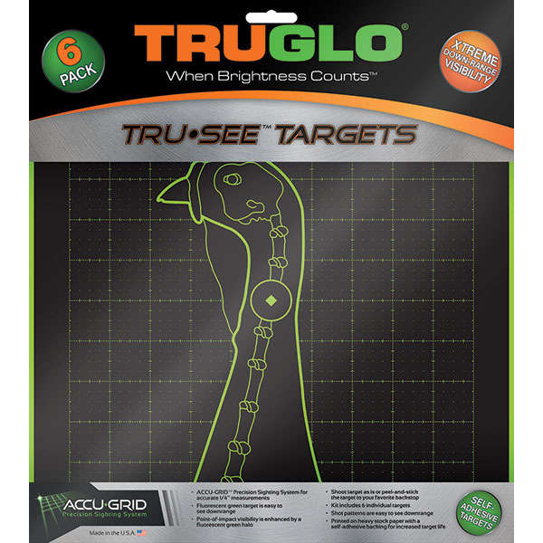 Targets Truglo Heavy Paper TRU TG-12A6      TRU-SEE TARGET TURKEY  6PK