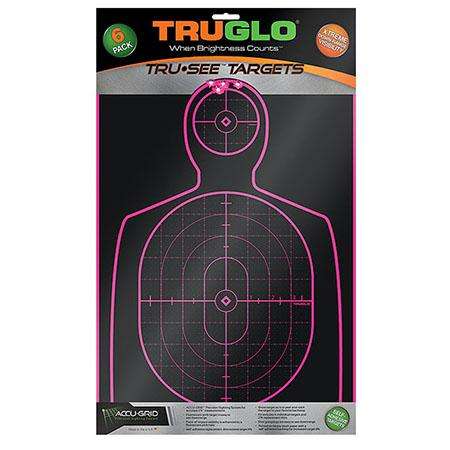 Targets Truglo Heavy Paper TRU TG-13P6      TRU-SEE TAR 5DIA 12X18 6PK