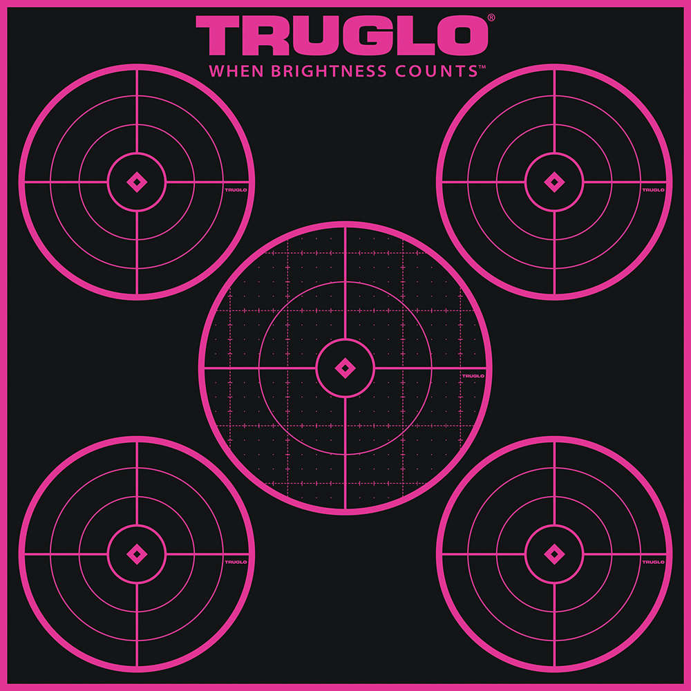 Targets Truglo Heavy Paper TRU TG-11P6      TRU-SEE TAR PNK 5BULL  6PK