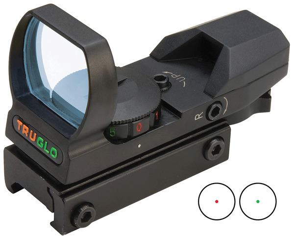 Scopes Truglo Dual Color Open TRUGLO RED DOT OPEN 4 RETICLE BLACK • Model: Dual Color Open