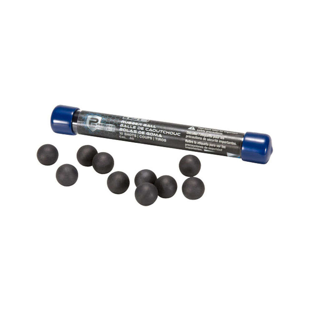 Airguns Umarex Ready Series Umarex Prepared2Protect by T4E Rubber Ball-.50 cal-black-10 ct