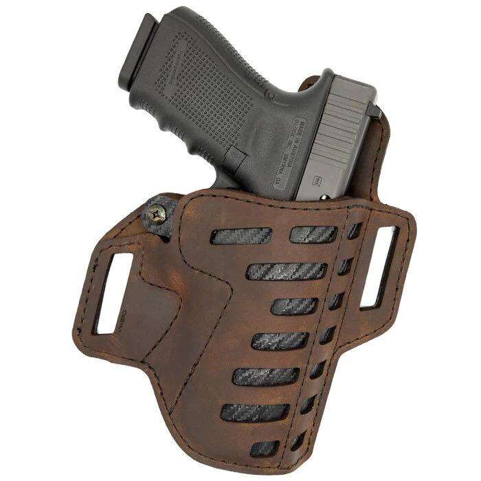 Holsters Versacarry Ready Series CMPD HOLSTER OWB FORWARD CANT KYDEX WATER BUFFALO HYBRID DBL PLY BRN SZ3