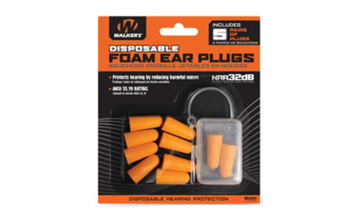 Safety Protection Walkers WALKERS FOAM EAR PLUGS 5PK BLISTER