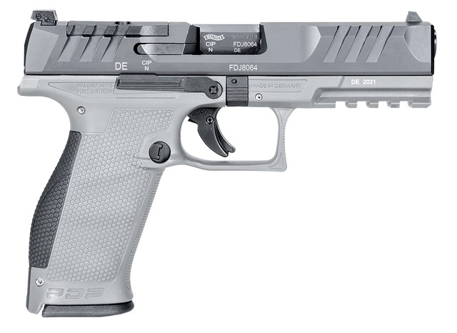 Handguns Walther 4.50" 9mm WAL 2858371NP3 PDP 9MM 4.5 FULL OR  18RD  GRY/SILV • Model: 4.50"