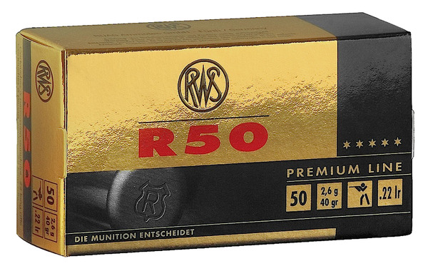 Ammunition Walther 105 ft lbs 22LR RWS     2134187   22LR R50  40GR C-CLASS  50/100 • Model: 105 ft lbs