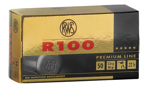 Ammunition Walther 114 ft lbs 22LR RWS     2134195   22LR R100 40GR C-CLASS  50/100 • Model: 114 ft lbs