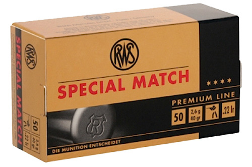 Ammunition Walther 104 ft lbs 22LR RWS     2134233   22LR SPEC MATCH         50/100 • Model: 104 ft lbs