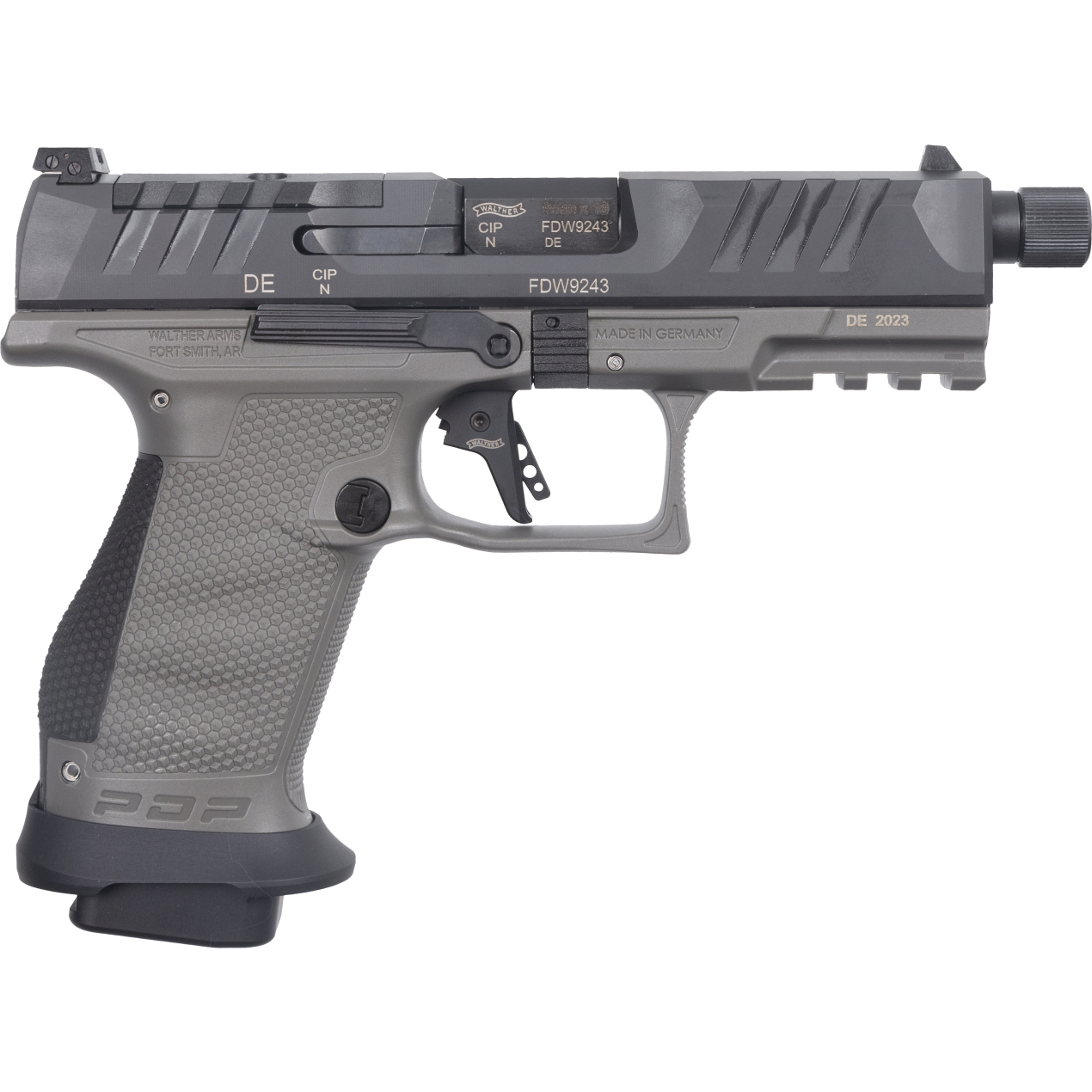 Handguns Walther PDP Compact 9mm WAL PDP PRO 9MM 4.6" 18RD GRAY OR TB