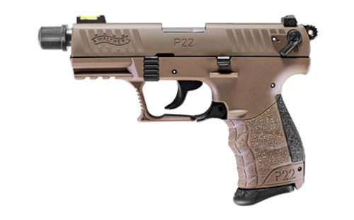 Handguns Walther P22Q 22LR WAL P22Q 22LR 3.42" 10RD TAC FDE