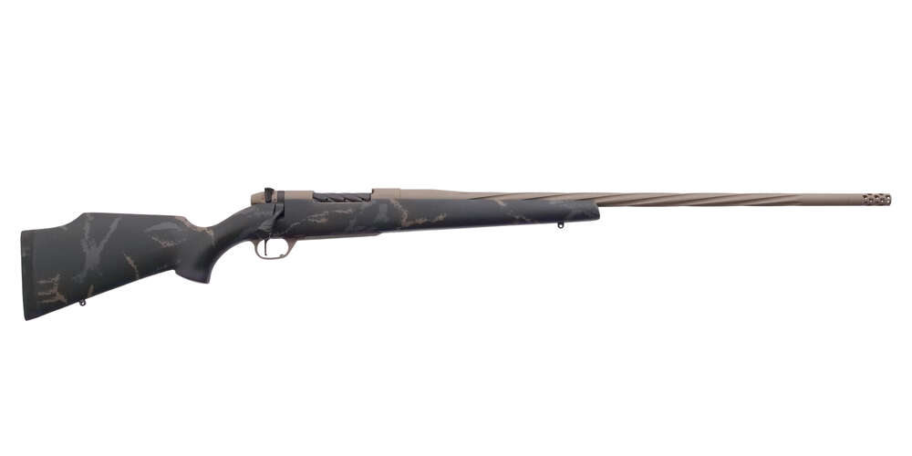 Rifles Long Guns Weatherby Ready Series Mk V Accumark Ltd 6.5CM 24in w/brakeBlk/Gry/Tan stkFlutedTan cera