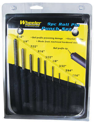 Misc. Accessories Wheeler Roll Pin Punch Set WHEELER ROLL PIN PUNCH SET