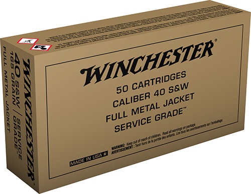 Ammunition Winchester 40SW WIN SG40W           40S   165 FMJ-FN SRVGRD  50/10 • Model: 