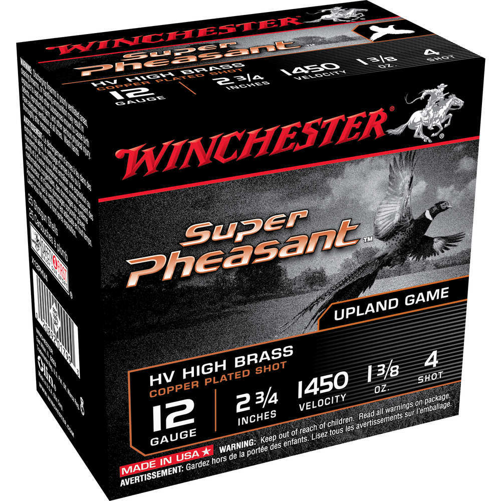 Ammunition Winchester 1 3/8 oz 12Gauge WIN X12PHV4  SUP PHSNT    12 2.75 4SH   13/8 25/10