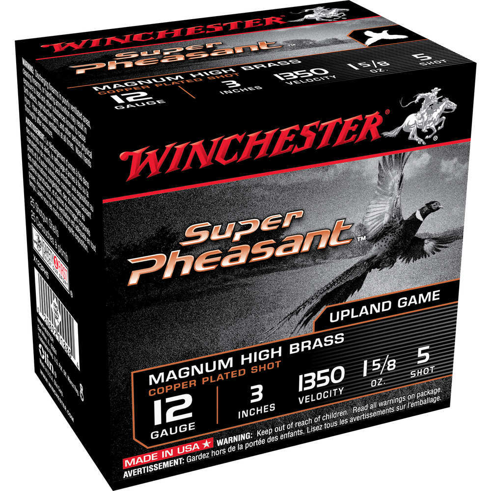 Ammunition Winchester 1 5/8 oz 12Gauge WIN X123PH5  SUP PHSNT    12 3"   5SH   15/8 25/10