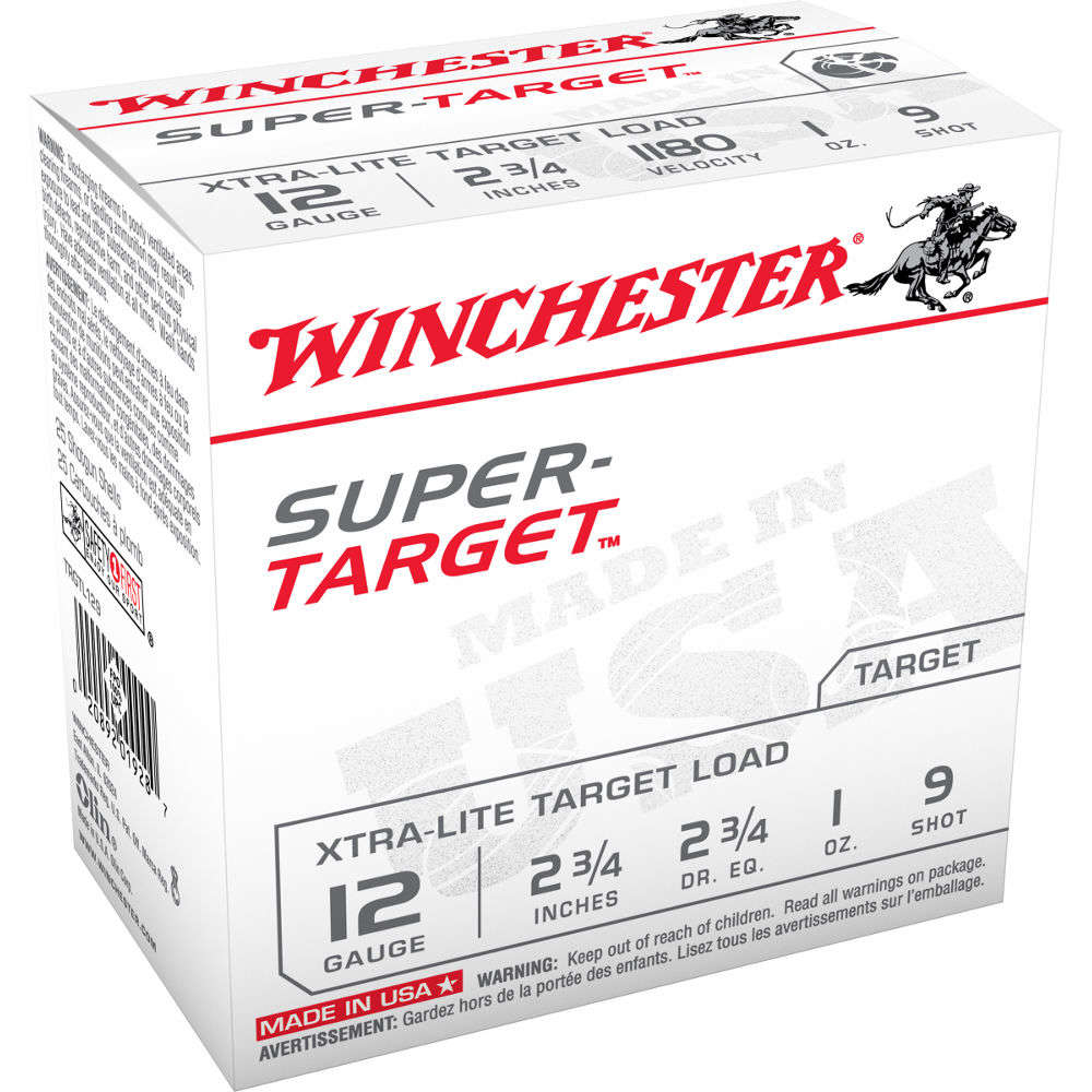 Ammunition Winchester 1 oz 12Gauge WIN TRGTL129   SUP TGT     12 2.75 9SH  1OZ  25/10