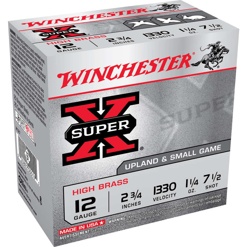 Ammunition Winchester 1 1/4 oz 12Gauge WIN X127      SUP-X        12 2.75 7.5  11/4 25/10