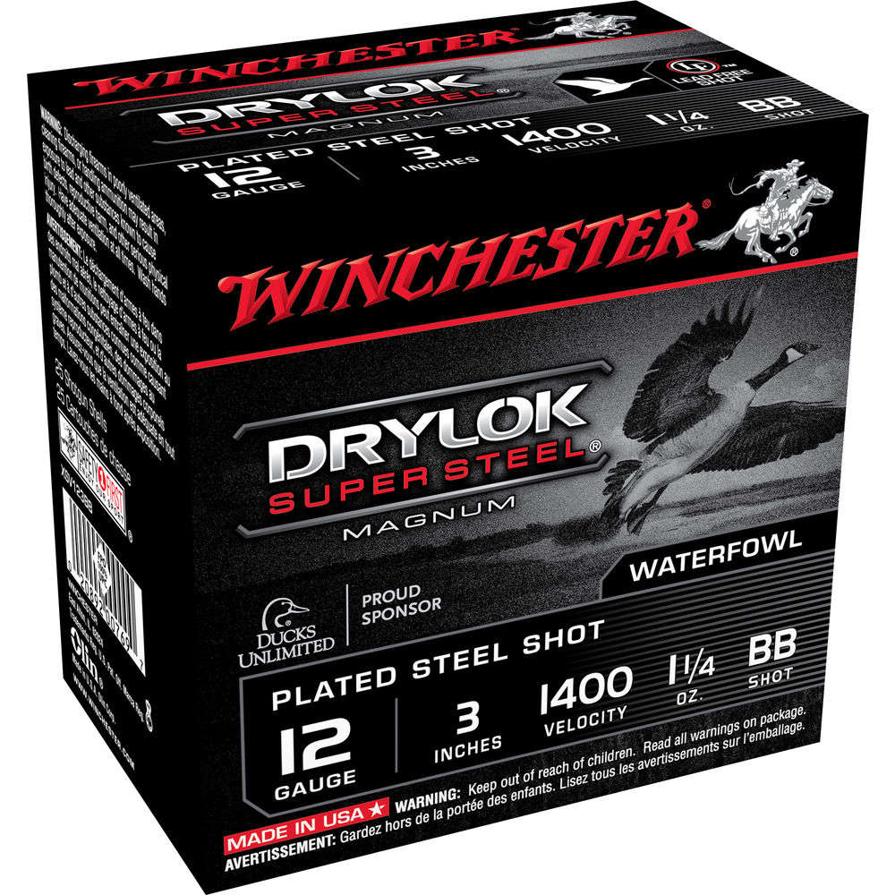 Ammunition Winchester 1 1/4 oz 12Gauge WIN XSV123BB DRYLOK     12 3IN BB  STL  11/4 25/10 • Model: 1 1/4 oz