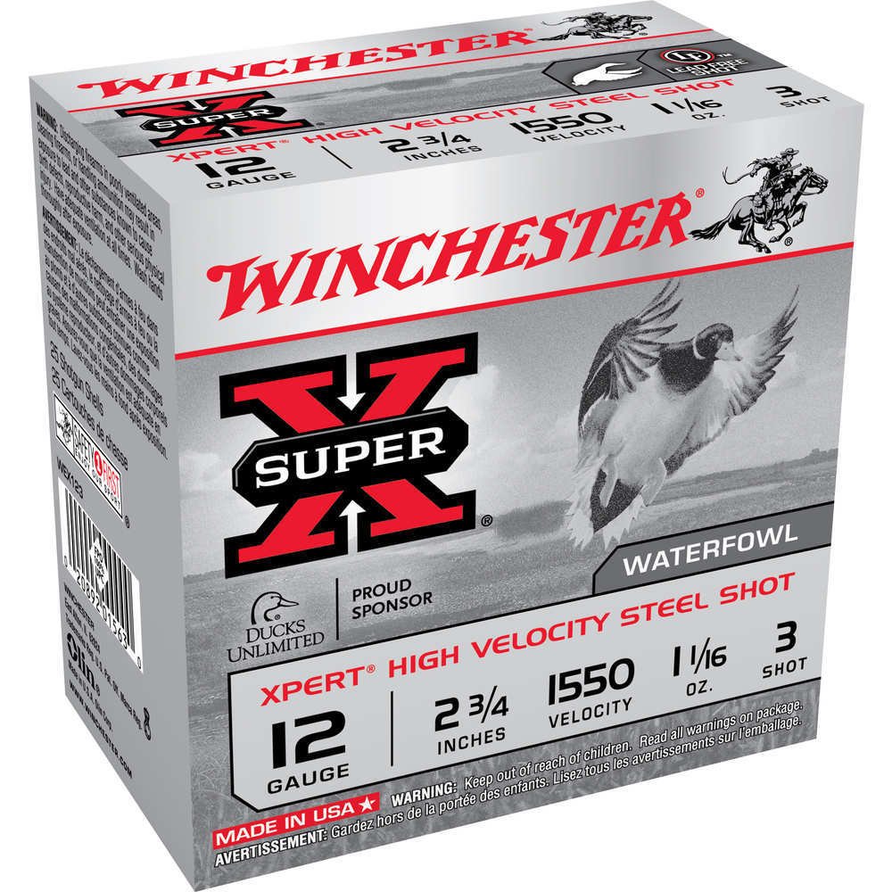 Ammunition Winchester 1 1/16 oz 12Gauge WIN WEX123    XPERT 12 2.755 3  ST    11/16  25/10 • Model: 1 1/16 oz