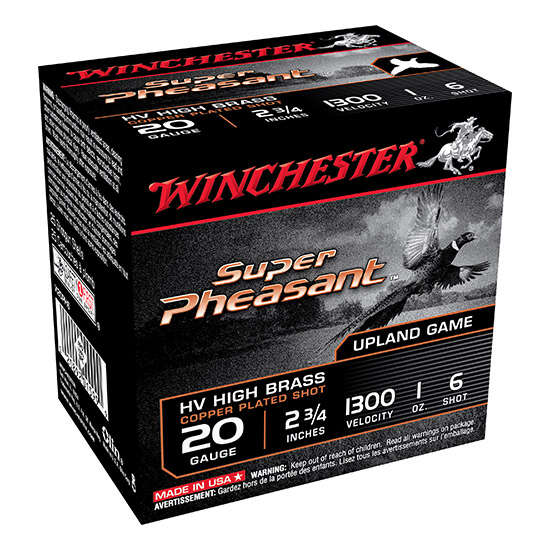 Ammunition Winchester 1 oz 20Gauge WIN X20PH6   SUP PHSNT    20 2.75 6SH   1OZ  25/10