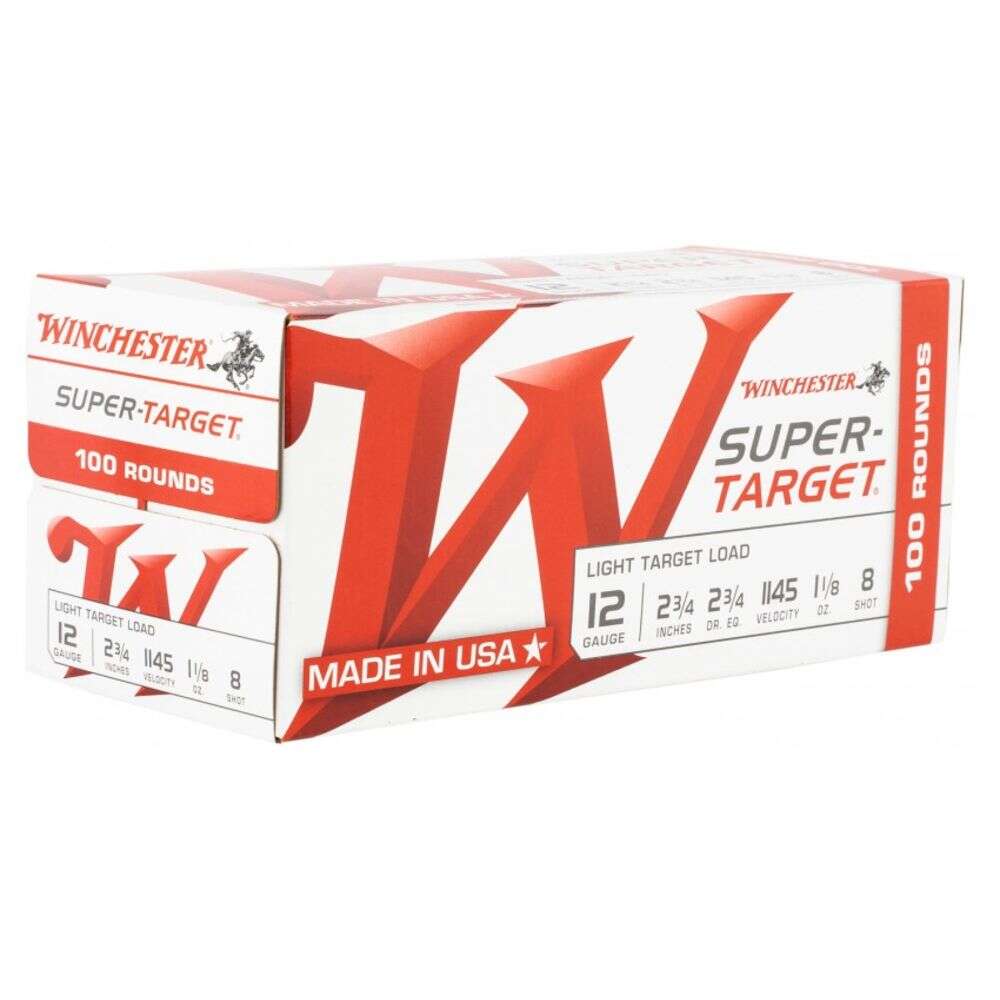 Ammunition Winchester 1 1/8 oz 12Gauge WIN TRGT128VP  SUP TGT     12 2.75 8SH  11/8 100/2