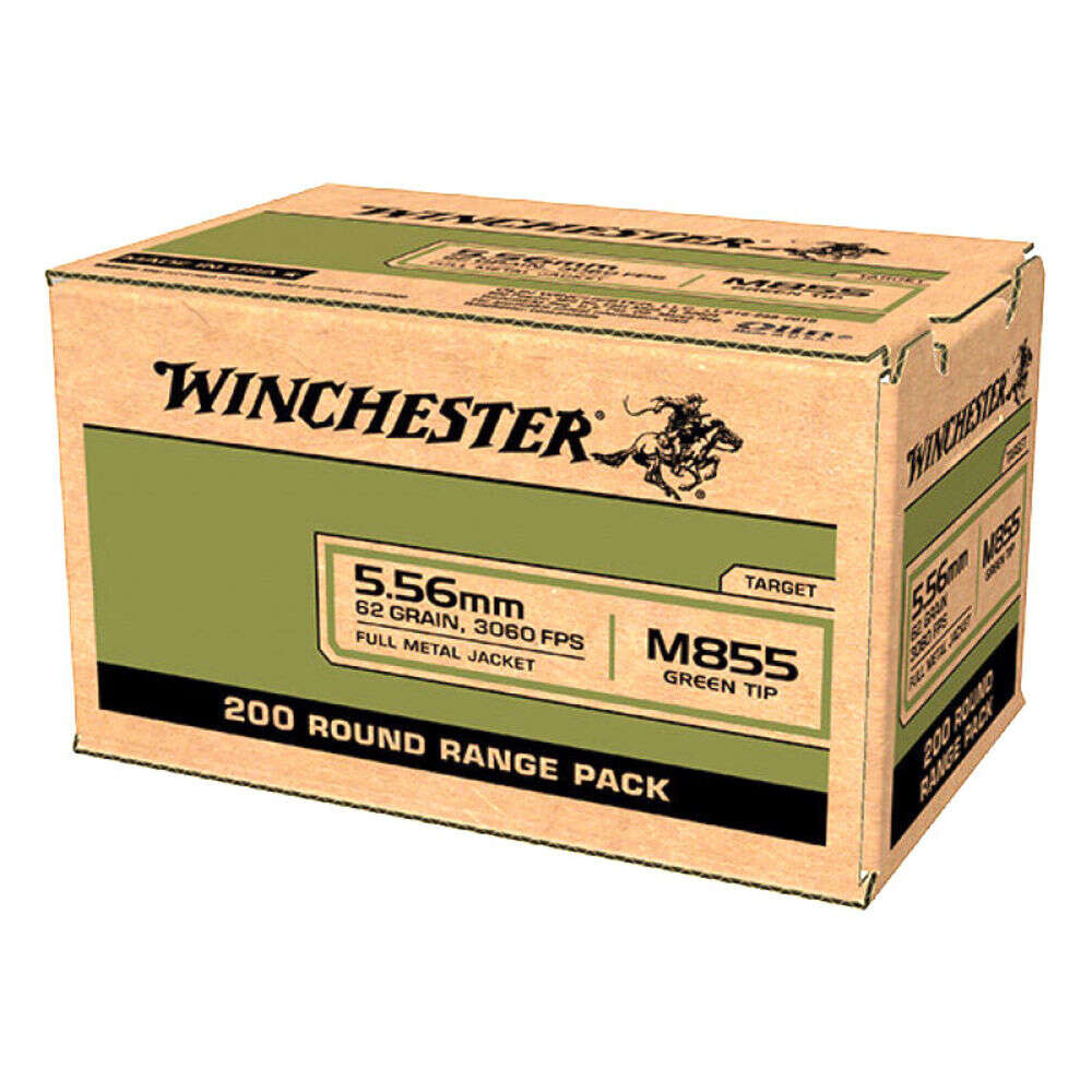 Ammunition Winchester 1289 ft lbs 223Rem|5.56NATO WIN WM855200        5.56     62 FMJ LC       200/4