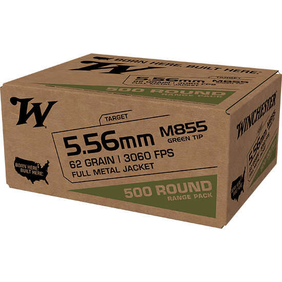 Ammunition Winchester 1289 ft lbs 223Rem|5.56NATO WIN WM855500        5.56     62 FMJ LC       500/2