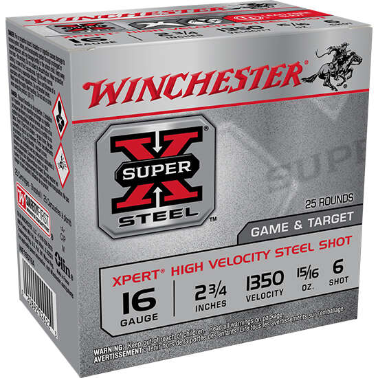 Ammunition Winchester 15/16 oz 16Gauge WIN WE16GT6A  XPERT STL 16      6SH   15/16 25/10