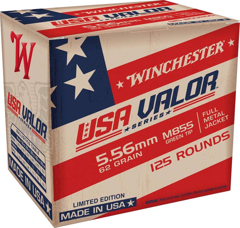 Ammunition Winchester 1289 ft lbs 223Rem|5.56NATO WIN USA855125       5.56     62 VAL    *LTD*125/10