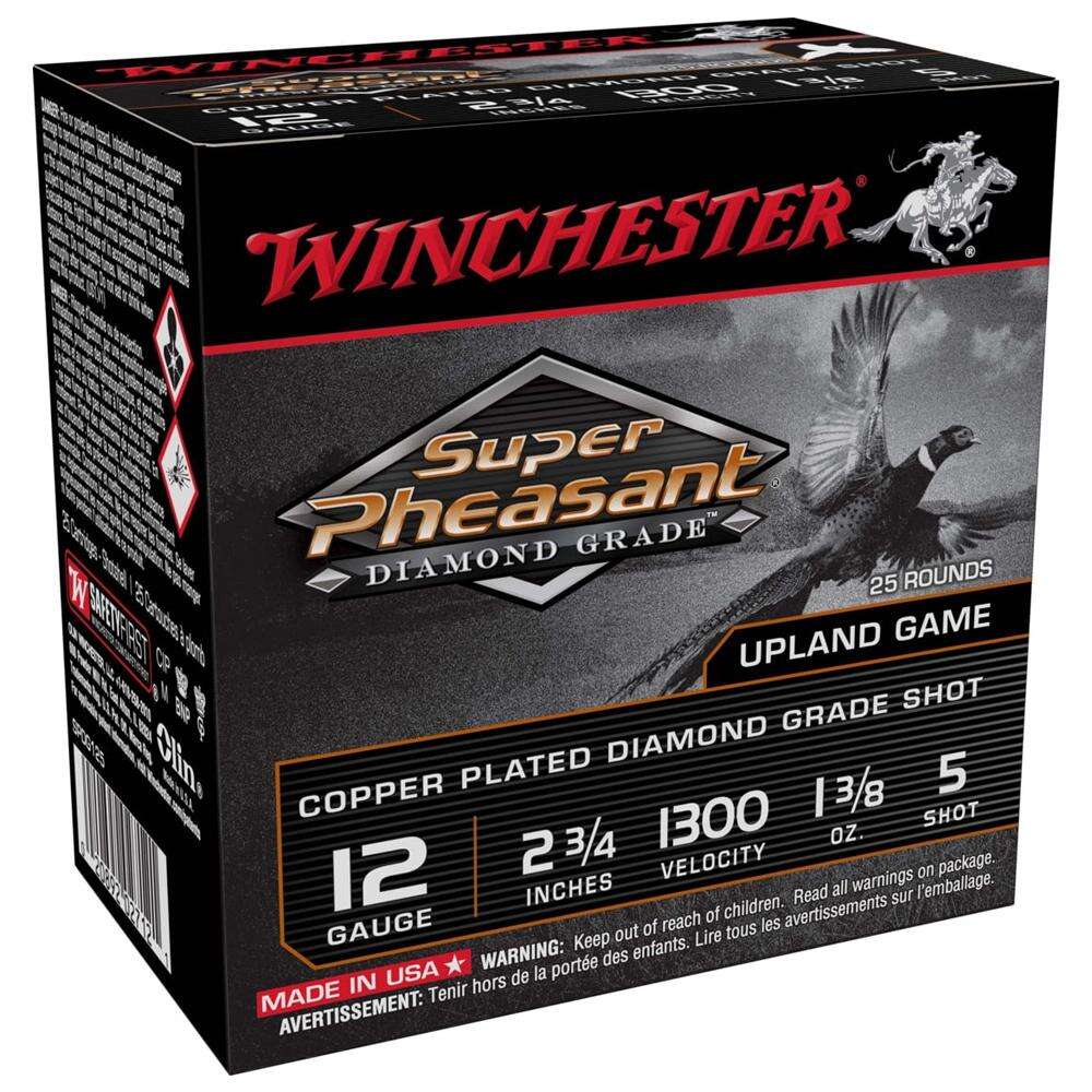 Ammunition Winchester 1 3/8 oz 12Gauge WIN SPDG125  SUP PHSNT DMND GRD 12 5SH  15/8 25/10