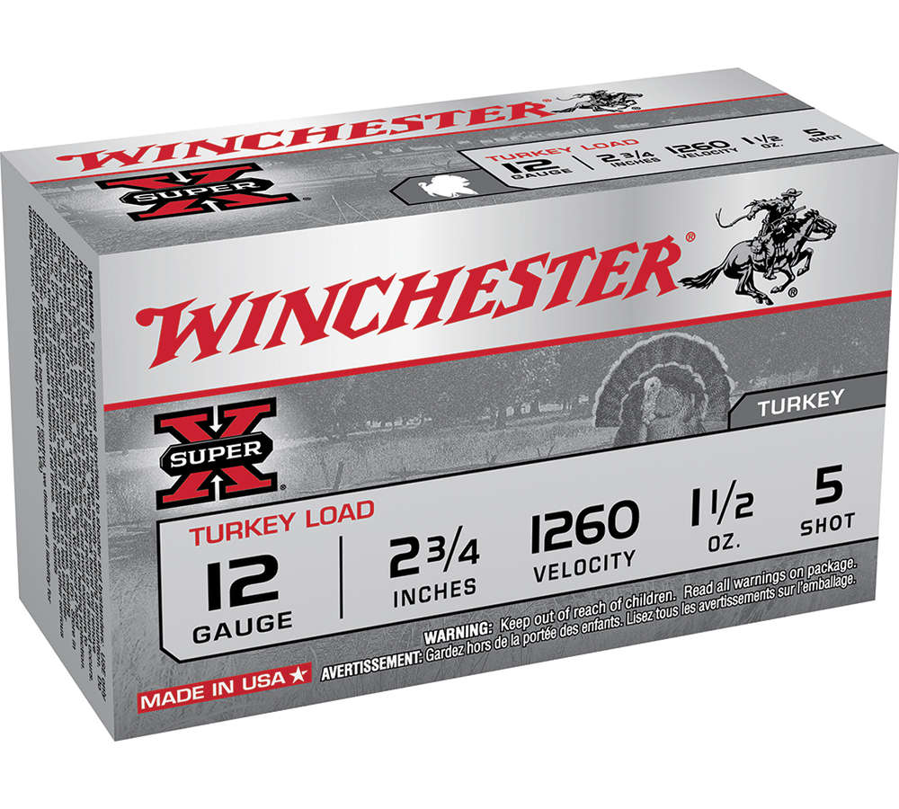 Ammunition Winchester 1 1/2 oz 12Gauge WIN X12MT5     SUP-X CPTKY 12 2.75 5SH  1.5  10/10