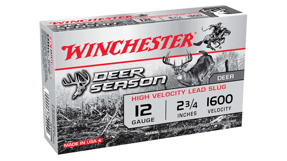 Ammunition Winchester 1 1/8 oz 12Gauge WIN X12DS      DEER SEASN 12 2.75 SLUG 11/8   5/20