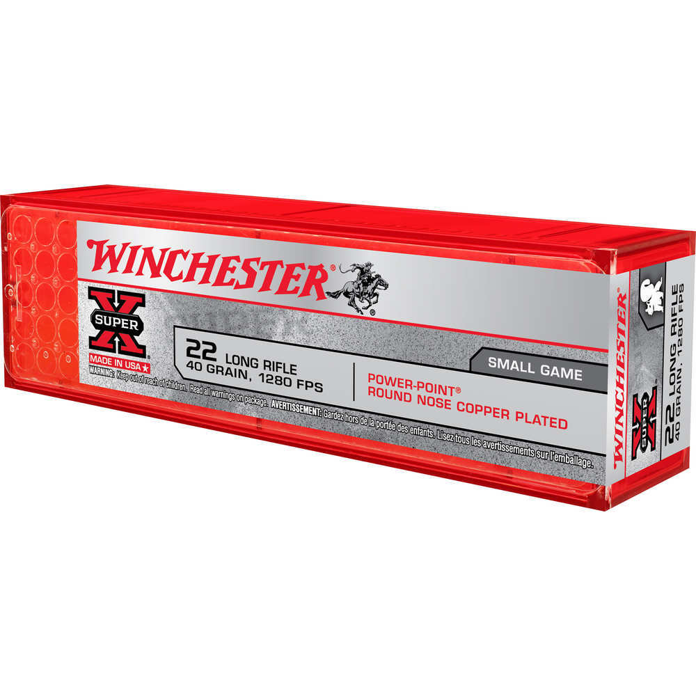 Ammunition Winchester 145 ft lbs 22LR WIN X22LRPP1        22LR  SUPX 40 PP        100/20