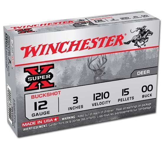 Ammunition Winchester 15 Pellets 12Gauge WIN XB12300VP  SUPER-X     12 3   00 BK      15/10