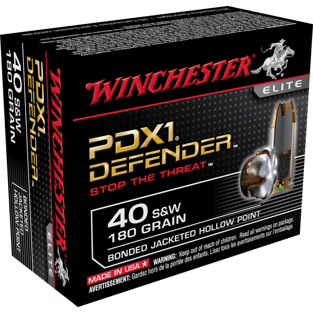 Ammunition Winchester 476 ft lbs 40SW WIN S40SWPDB1       40S     180 PDX          20/10