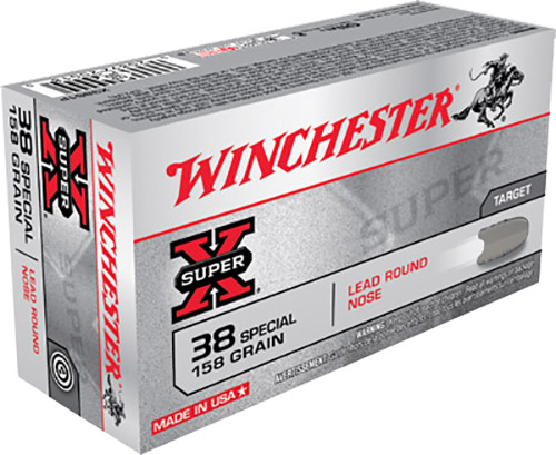 Ammunition Winchester 200 ft lbs 38Special WIN X38S1P          38SP    158 LD           50/10