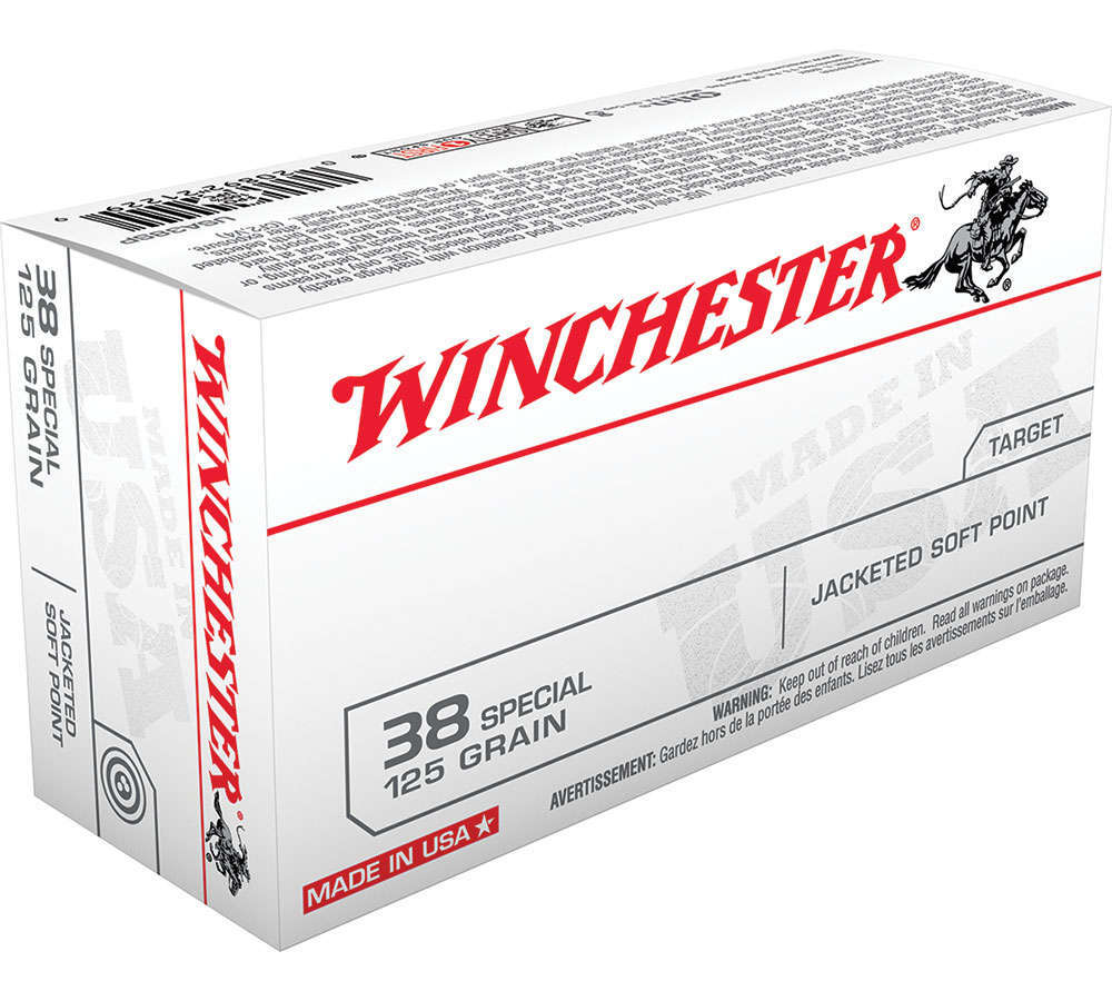 Ammunition Winchester 201 ft lbs 38Special WIN USA38SP         38SP    125 JSP          20/10