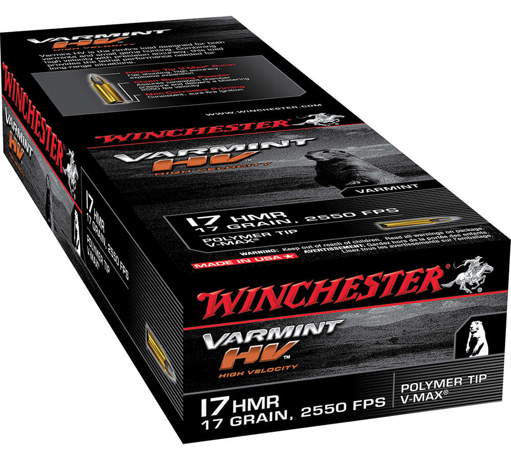 Ammunition Winchester 245 ft lbs 17HMR WIN S17HMR1         17HMR    17VMAX          50/20